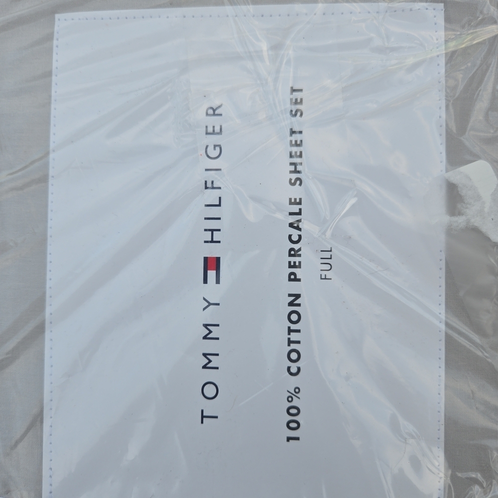 Tommy Hilfiger Gray Cotton Percale Sheet Set